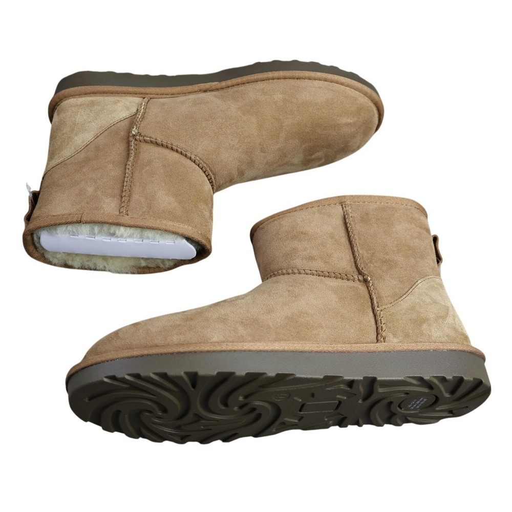 Kirkland‎ Signature Boots Womens Size 11 Beige Shearling Ankle Slip On Winter